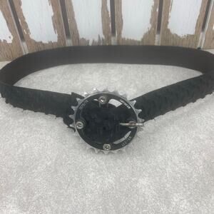 Tire Tread Belt With FSA Chain Ring Buckle Unique Mens Belt